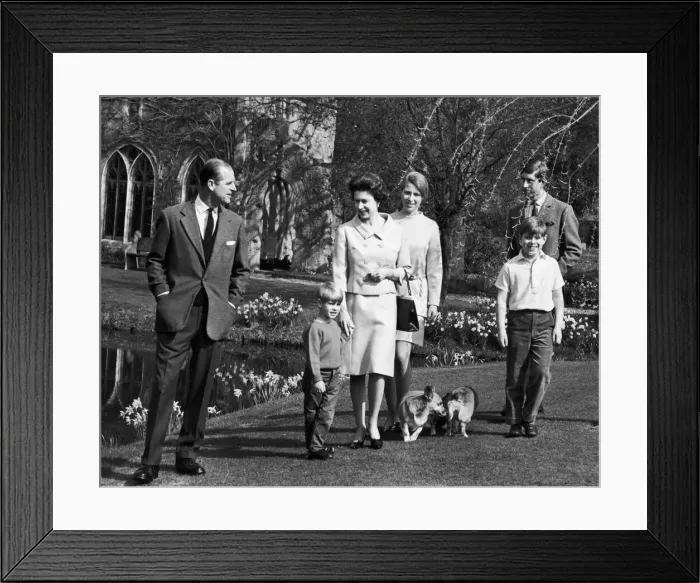 Framed Print : The Queen and The Duke of Edinburgh with Prince Charles Framed Print : The Queen and The Duke of Edinburgh with Prince Charles