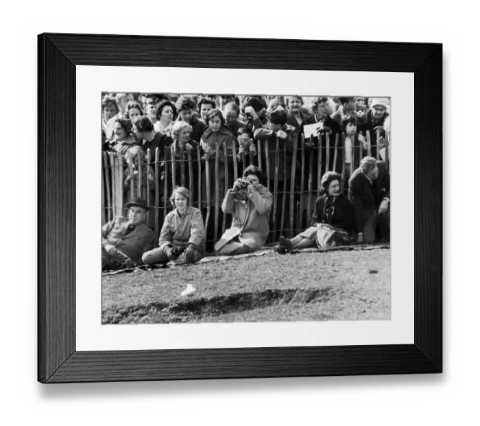 Framed Print : Her Majesty Queen Elizabeth II taking a picture at the Badminton Horse Trials