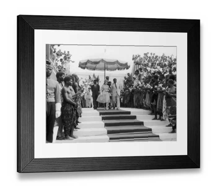 Framed Print : Royal tour of Ghana 9-20 November 1961. The Queen with President Nkrumah despite Framed Print : Royal tour of Ghana 9-20 November 1961. The Queen with President Nkrumah despite
