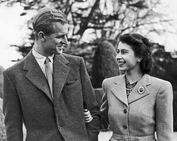 Princess Elizabeth (later Queen Elizabeth II) and the Duke of Edinburgh on honeymoon at