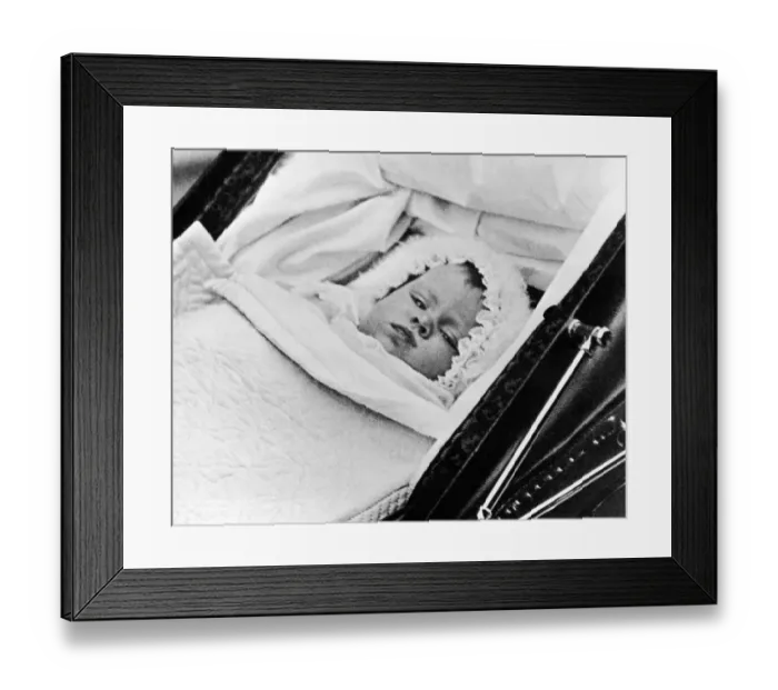 Framed Print : The Queen at 6 months old. 1926 Framed Print : The Queen at 6 months old. 1926