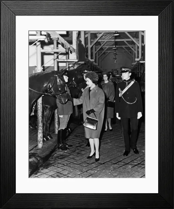 Framed Print : The Queen visiting The Kings Troop Royal Horse Artillery at St Johns Wood Framed Print : The Queen visiting The Kings Troop Royal Horse Artillery at St Johns Wood