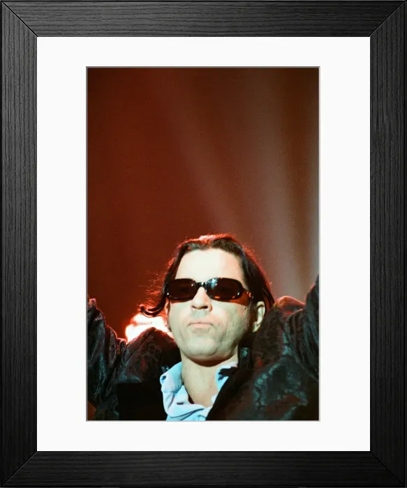 Framed Print : Michael Hutchence lead singer of INXS, pictured in concert - Elegantly Wasted World Tour Framed Print : Michael Hutchence lead singer of INXS, pictured in concert - Elegantly Wasted World Tour