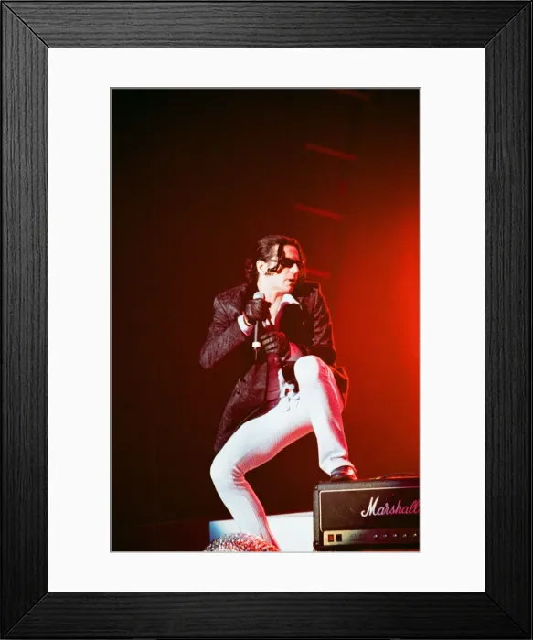 Framed Print : Michael Hutchence lead singer of INXS, pictured in concert - Elegantly Wasted World Tour Framed Print : Michael Hutchence lead singer of INXS, pictured in concert - Elegantly Wasted World Tour