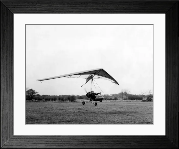 Framed Print : A microlight the poor mans plane, which had just been introduced to the UK