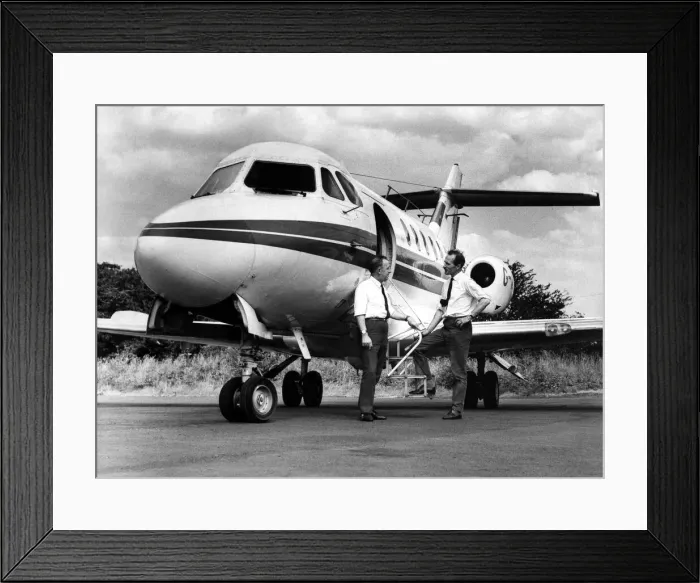 Framed Print : Captain W A Gray (left) and engineer Mr J Thompson with Clarke Chapman