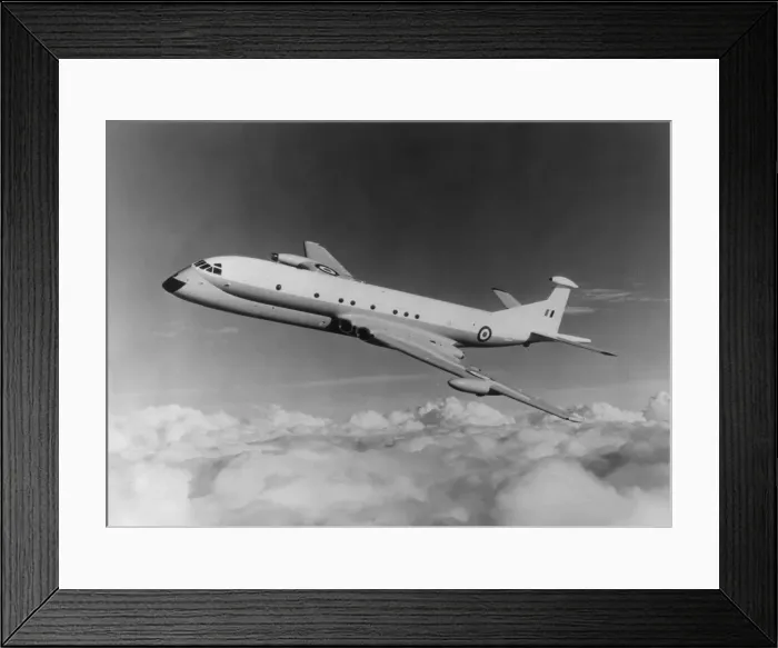 Framed Print : A RAF Hawker Siddeley Nimrod maritime patrol aircraft in flight