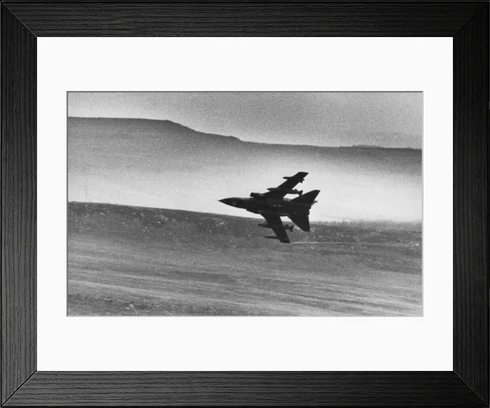 Framed Print : A low flying RAF Panavia Tornado aircraft, taking part in the NATO exercise Operation Framed Print : A low flying RAF Panavia Tornado aircraft, taking part in the NATO exercise Operation