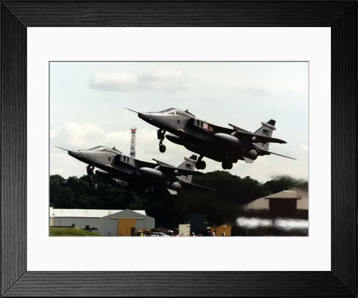 Framed Print : Two Anglo-French SEPECAT Jaguar, ground attack aircraft Framed Print : Two Anglo-French SEPECAT Jaguar, ground attack aircraft