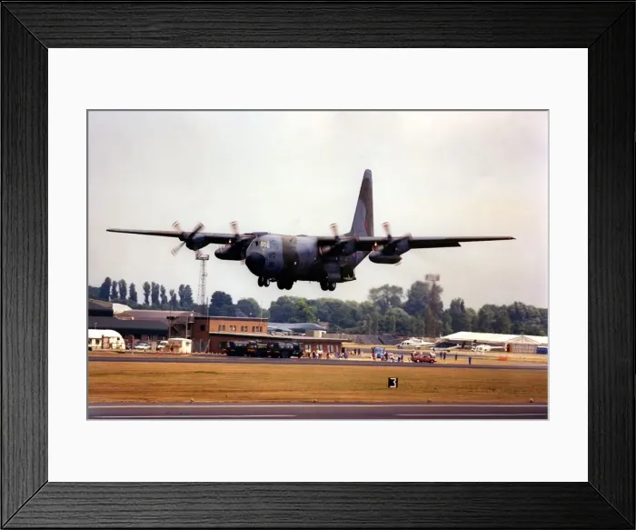 Framed Print : A RAF Lockheed C-130 Hercules aircraft takes part in the 1998 Sunderland Airshow