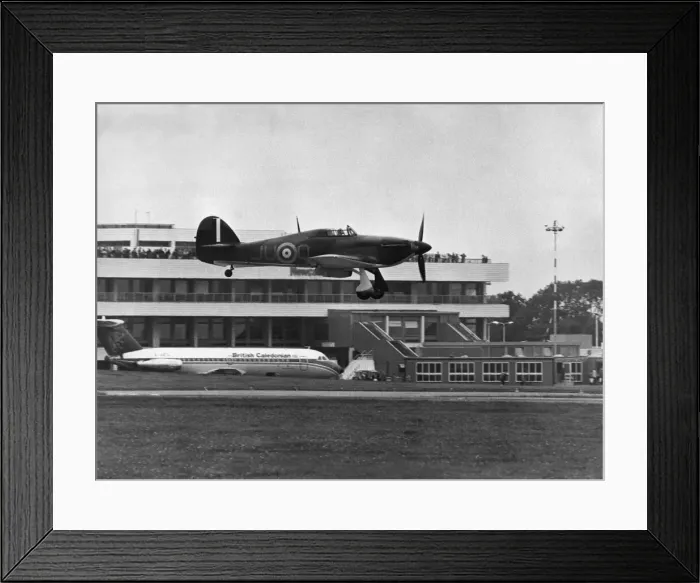 Framed Print : A RAF Hawker Hurricane landing at Newcastle Airport. 25th August, 1979 Framed Print : A RAF Hawker Hurricane landing at Newcastle Airport. 25th August, 1979