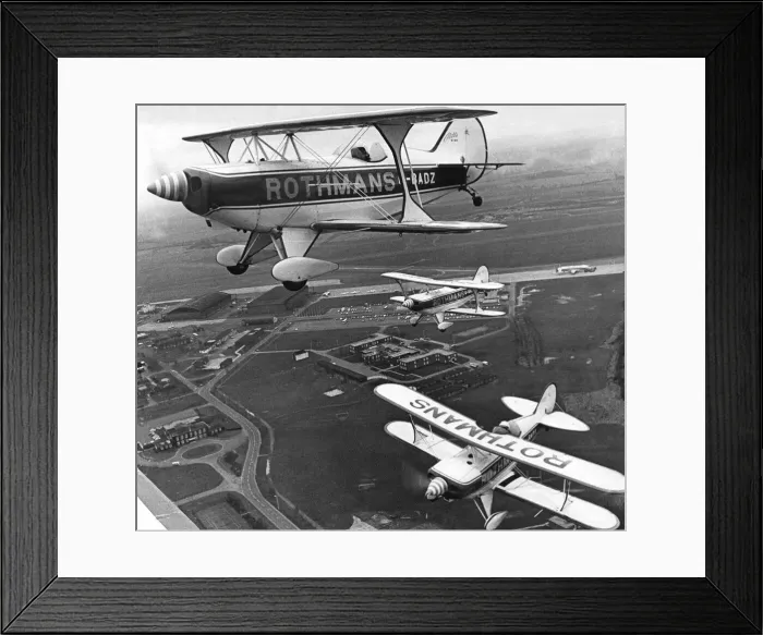 Framed Print : Pitts S2A biplane aircraft of the worlds only civilian aerobactic team
