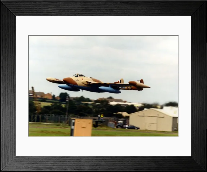 Framed Print : A de Havilland Venom FB1 fighter-bomber aircraft taking off for the 1998 Sunderland Framed Print : A de Havilland Venom FB1 fighter-bomber aircraft taking off for the 1998 Sunderland