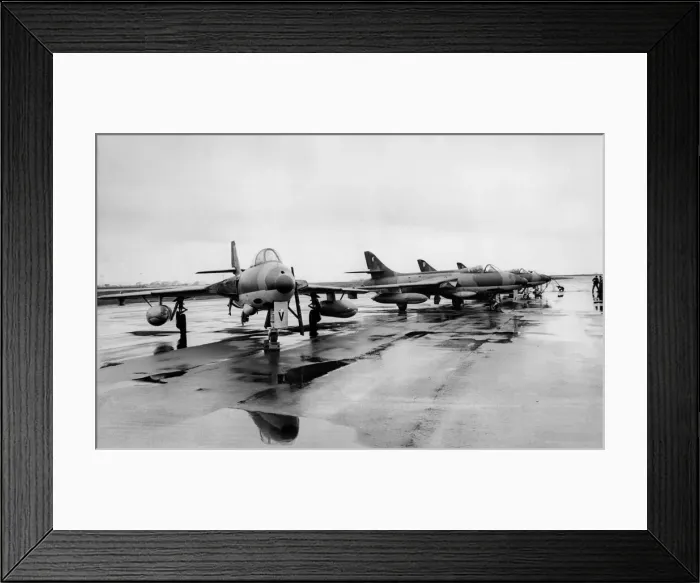 Framed Print : RAF Hawker Hunter aircraft at Newcastle Airport. 4th April, 1980 Framed Print : RAF Hawker Hunter aircraft at Newcastle Airport. 4th April, 1980