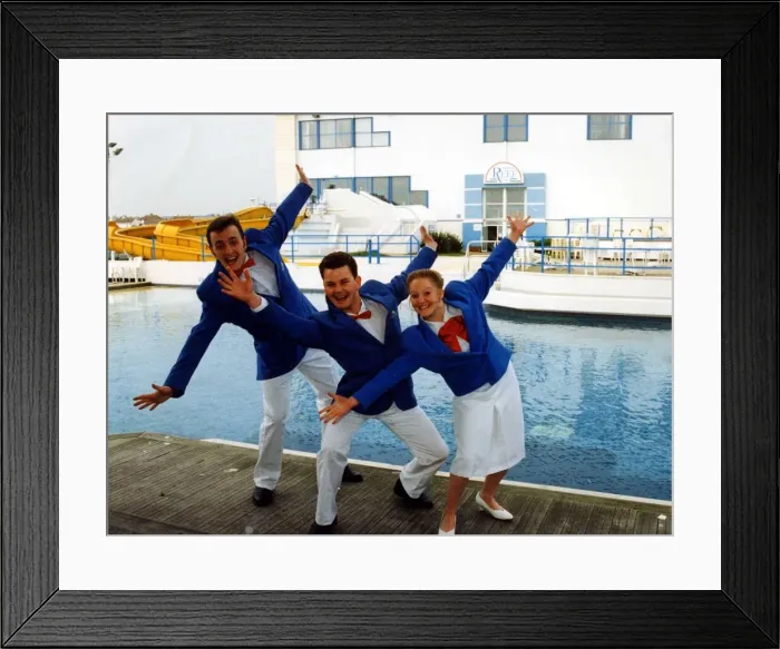 Framed Print : Barry Island Majestic Holiday Camp (formerly Butlins). Blue coast ready to welcome Framed Print : Barry Island Majestic Holiday Camp (formerly Butlins). Blue coast ready to welcome