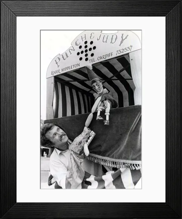 Framed Print : Punch and Judy - Punch, the Croc and Roger indulge in a spot of aggro. 17th July 1979 Framed Print : Punch and Judy - Punch, the Croc and Roger indulge in a spot of aggro. 17th July 1979