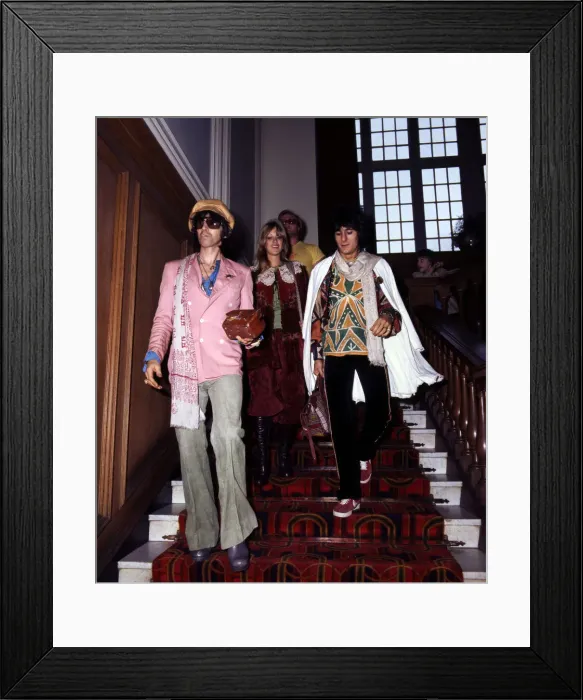 Framed Print : Rolling Stones Central Hotel Glasgow. Keith Richard in pink leads Stones new Framed Print : Rolling Stones Central Hotel Glasgow. Keith Richard in pink leads Stones new