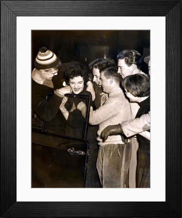 Framed Print : Cardiff - Education - Students - Rag Week - Cardiff students stop Miss Mari James