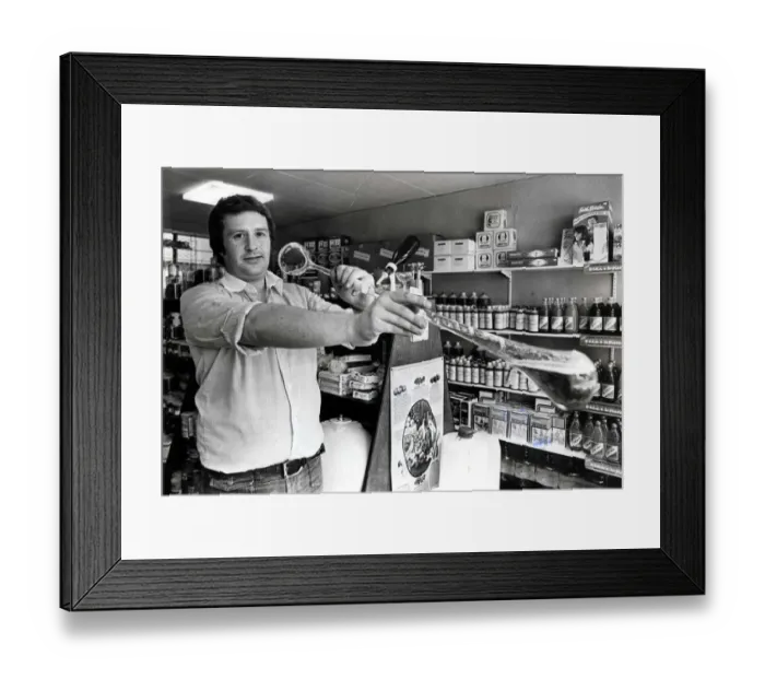 Framed Print : Yard of Ale - Self-confessed 14 pints-a-day man Reg Curnow ready to tackle a yard of ale Framed Print : Yard of Ale - Self-confessed 14 pints-a-day man Reg Curnow ready to tackle a yard of ale
