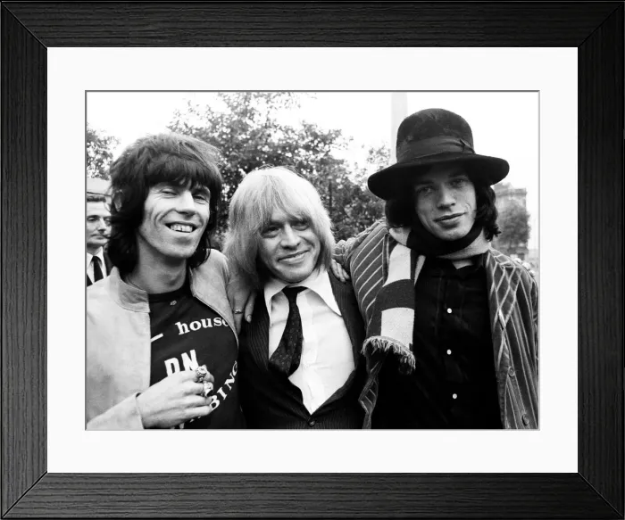 Framed Print : Keith Richards, Brian Jones and Mick Jagger of The Rolling Stones after Jones narrowly Framed Print : Keith Richards, Brian Jones and Mick Jagger of The Rolling Stones after Jones narrowly