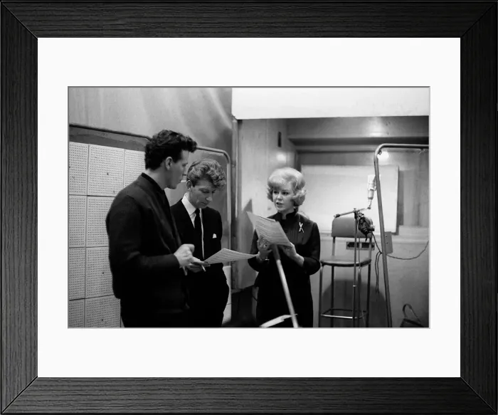 Framed Print : Singer Kathy Kirby, pictured in the recording studio. 14th January 1964 Framed Print : Singer Kathy Kirby, pictured in the recording studio. 14th January 1964