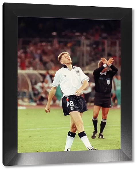 Chris Waddle Football looks up to the heavens after missing a penalty in the 1990 World