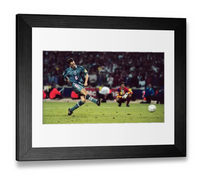 Framed Print : Gareth Southgate misses a penalty shoot out in Europena Championships semi final match Framed Print : Gareth Southgate misses a penalty shoot out in Europena Championships semi final match