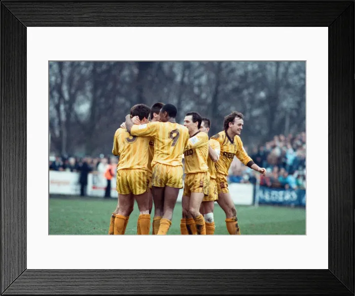 Framed Print : FA Cup Third Round match at Gardner Green Lane. Sutton United 2 v Coventry City 1 Framed Print : FA Cup Third Round match at Gardner Green Lane. Sutton United 2 v Coventry City 1