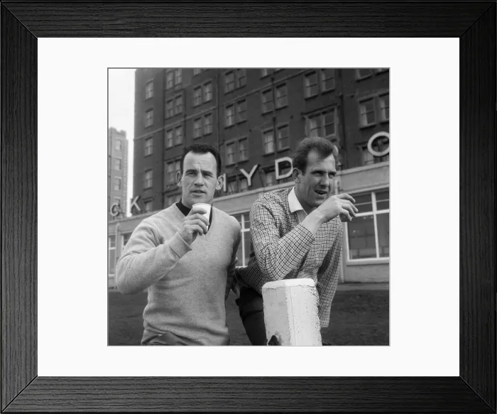 Framed Print : Norwich City training in Blackpool. Laurie Sheffield and Laurie Brown Framed Print : Norwich City training in Blackpool. Laurie Sheffield and Laurie Brown
