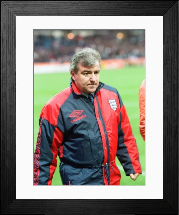 Framed Print : England manager Terry Venables walks off the pitch at Wembley following his side
