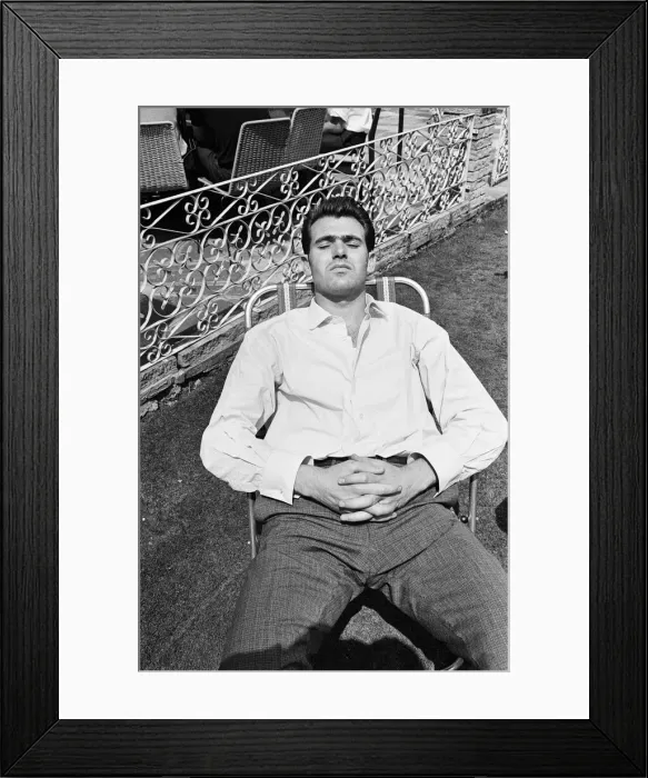 Framed Print : England football players sunbathing at their base in Hendon during the 1966 World Cup