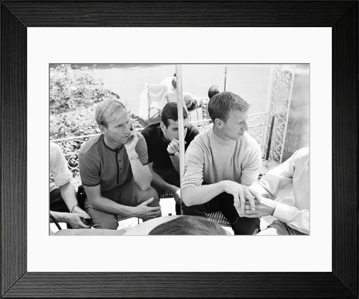 Framed Print : England football players relaxing at their base in Hendon during the 1966 World Cup