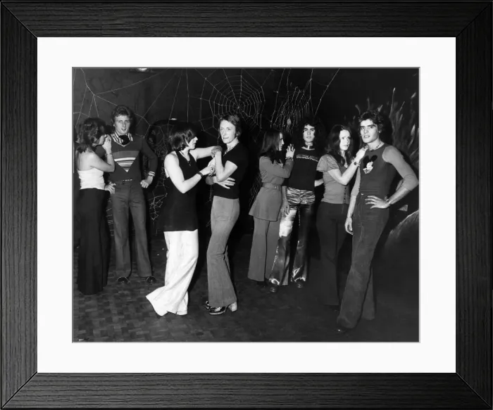 Framed Print : Clothing: Men (1972). The latest craze to hit the Glasgow discotheques is the Posers