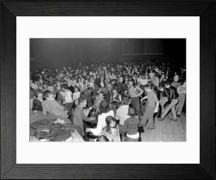 Framed Print : Disco Kids: Children dancing at a disco in Hertford. April 1978 78-1884-007 Framed Print : Disco Kids: Children dancing at a disco in Hertford. April 1978 78-1884-007