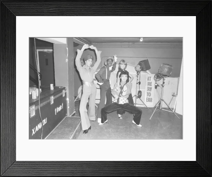 Framed Print : Disco fever grips the contestants in the World Disco Championships at the Empire