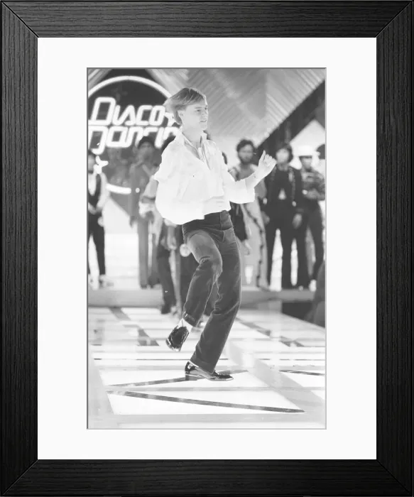 Framed Print : Contestants in the 1978 World Disco Dancing Championship seen here rehearsing at th Framed Print : Contestants in the 1978 World Disco Dancing Championship seen here rehearsing at th