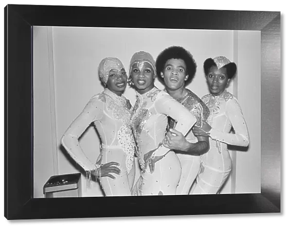Boney M dance group in Hamburg, Germany, after performing