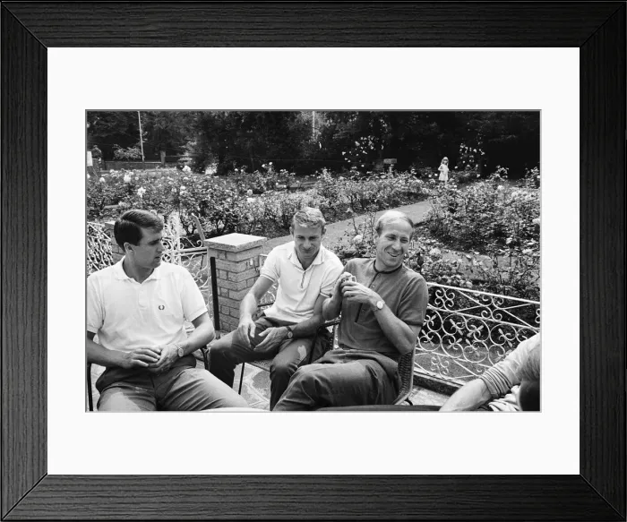 Framed Print : England football players relaxing at their base in Hendon during the 1966 World Cup