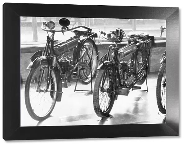 These four motor cycles are on display at the newly-opened Herbert Art Gallery