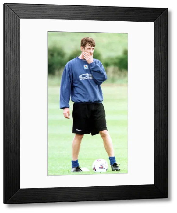 Framed Print : Chris Sutton of Blackburn Rovers, pictured at pre season training session