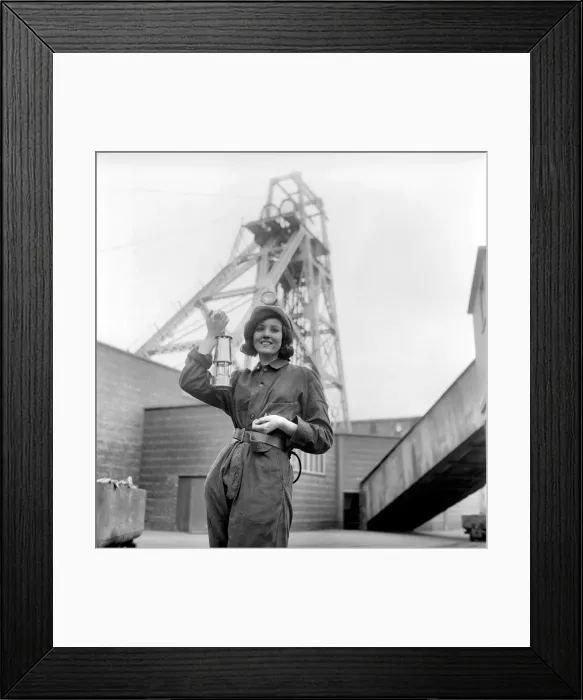 Framed Print : Coal Queen Arlene puts a stop to swear-words at the coal face Framed Print : Coal Queen Arlene puts a stop to swear-words at the coal face
