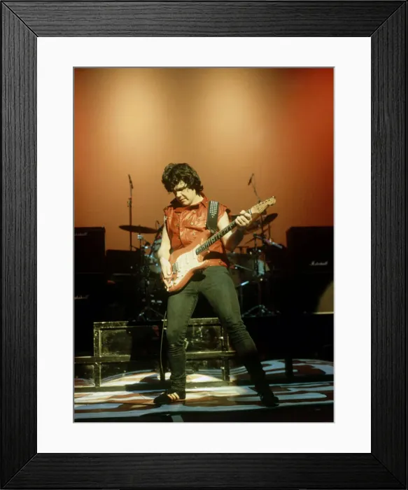 Framed Print : British blues guitarist and singer Gary Moore performing in concert at the Hammersmith Framed Print : British blues guitarist and singer Gary Moore performing in concert at the Hammersmith