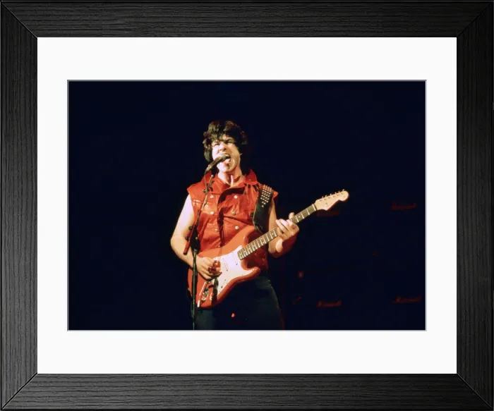 Framed Print : British blues guitarist and singer Gary Moore performing in concert at the Hammersmith Framed Print : British blues guitarist and singer Gary Moore performing in concert at the Hammersmith