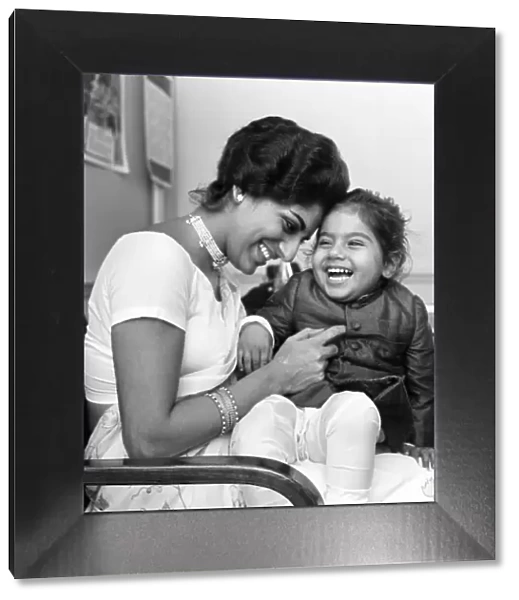 Mrs Kiran Singh and her son Ranjiv aged 2 years old from Calcutta India, September 1965