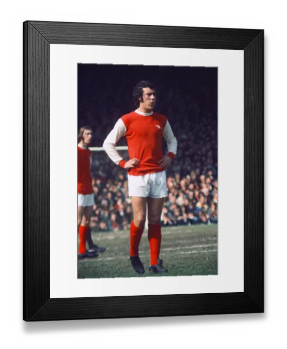 Framed Print : Arsenal footballer Ray Kennedy in action against Newcastle United at Highbury