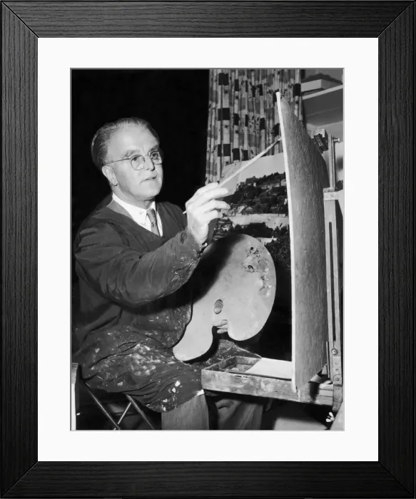 Framed Print : Everton chairman John Moores painting. 18th October 1959 Framed Print : Everton chairman John Moores painting. 18th October 1959