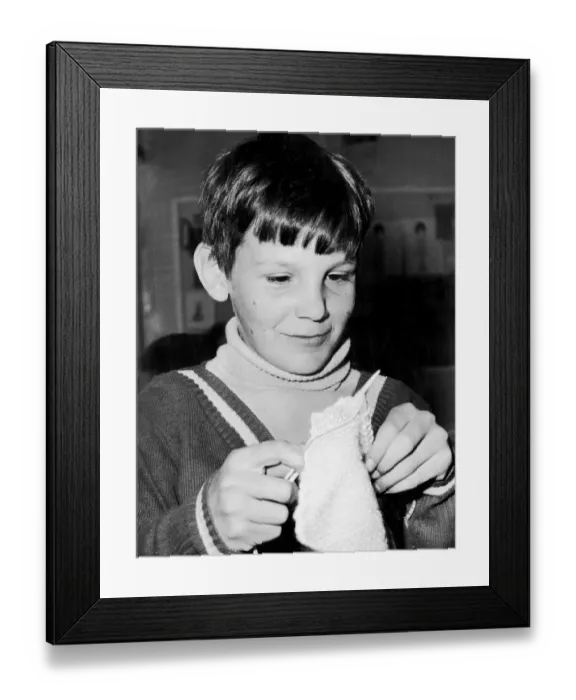 Framed Print : When it comes to knitting the girls have it... purl and plain and simple