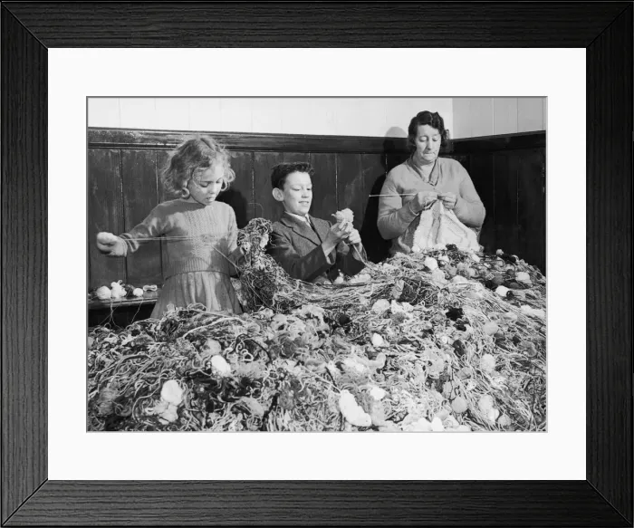 Framed Print : Mrs T White after writing a letter to the Mirror asking for wool to make gifts Framed Print : Mrs T White after writing a letter to the Mirror asking for wool to make gifts