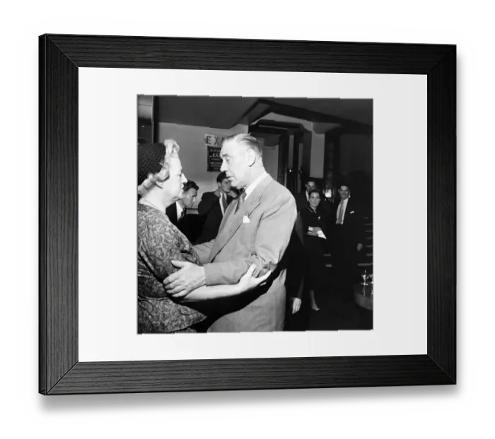 Framed Print : Val Parnell, right, British television producer and theatrical impresario