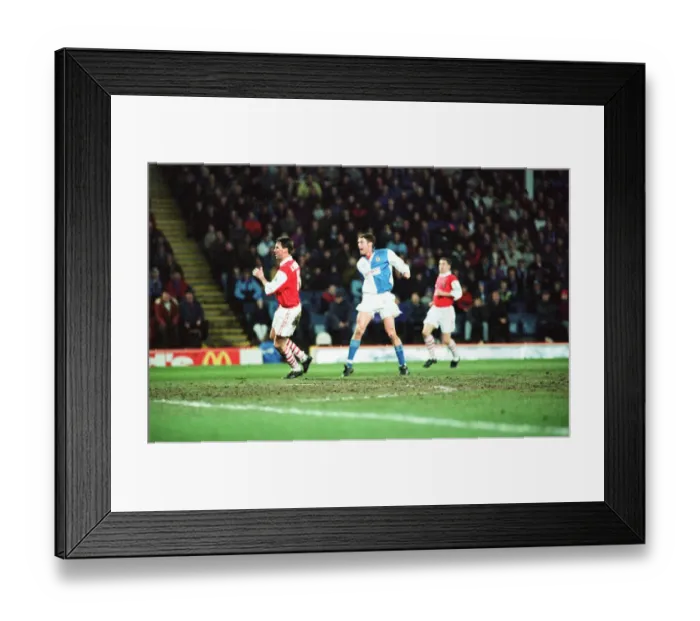 Framed Print : Blackburn v Arsenal league match at Ewood Park, Wednesday 8th March 1995 Framed Print : Blackburn v Arsenal league match at Ewood Park, Wednesday 8th March 1995